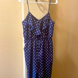 Forever 21 long polka dot romper